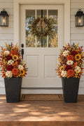 Outdoor Faux Fall Flower Bundles, Set of 12