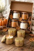 Whole-House Fall Scent Bundle: Harvest Gift Box + Candle Tin Set (8 candles)