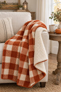 Buffalo Plaid Sherpa Throw, 50x60