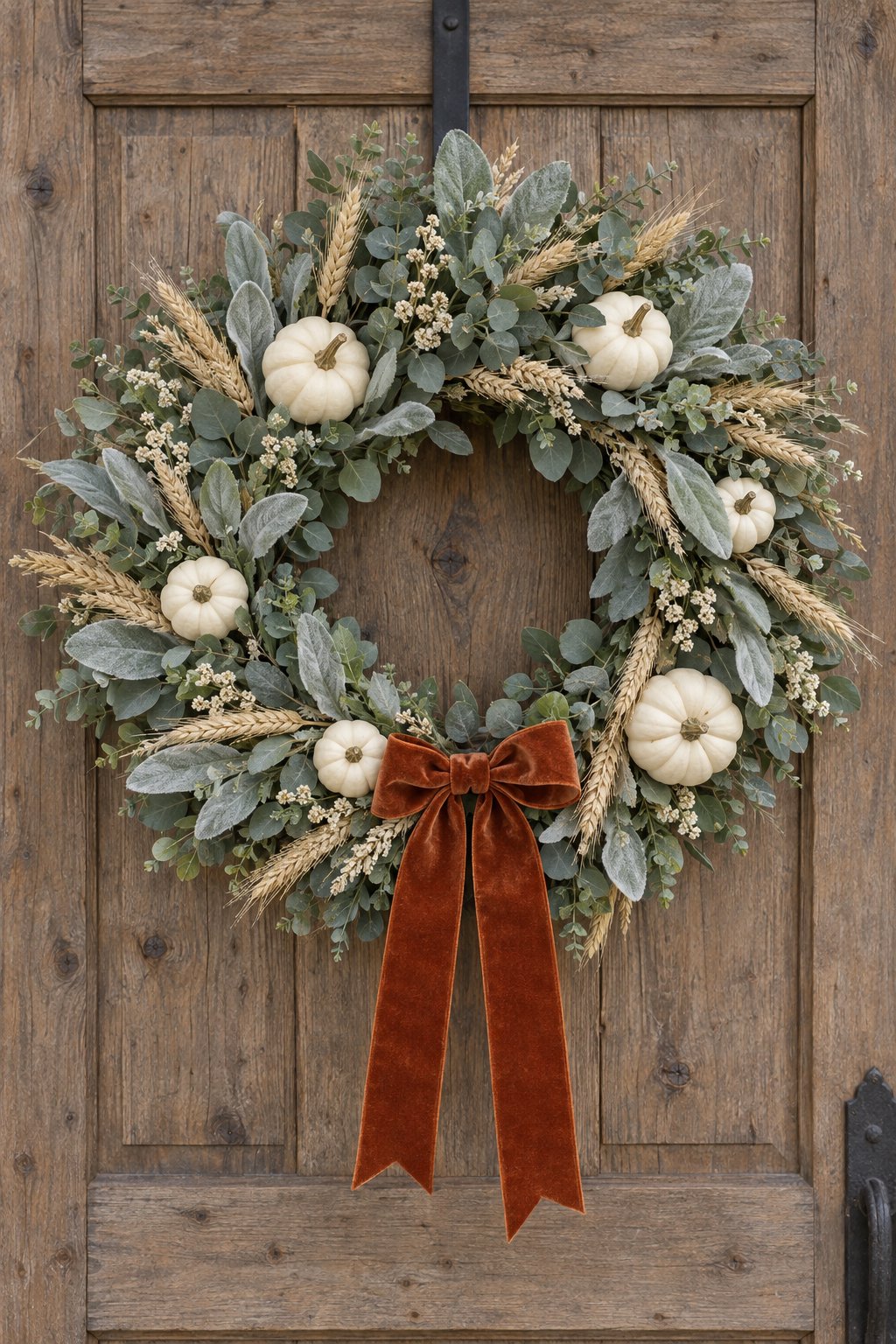 Eucalyptus & Wheat Farmhouse Wreath, 22"