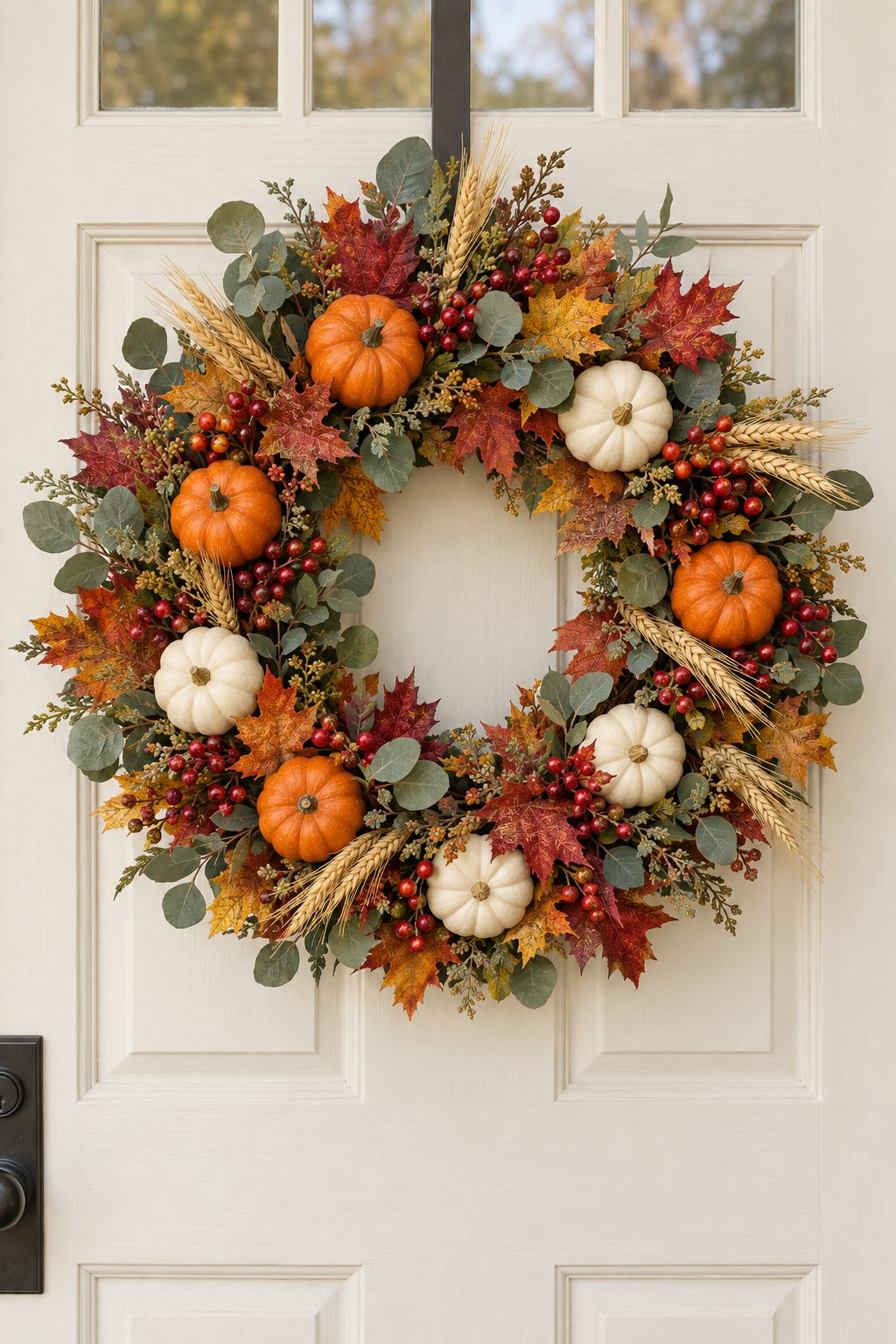 Harvest Pumpkin & Berry Wreath, 24"